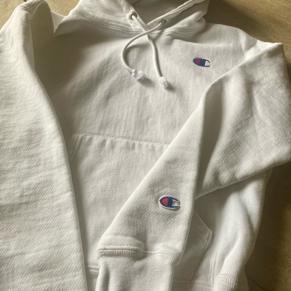 CHAMPION Reverse Weave White Hoodie - small - Picture 2 of 14